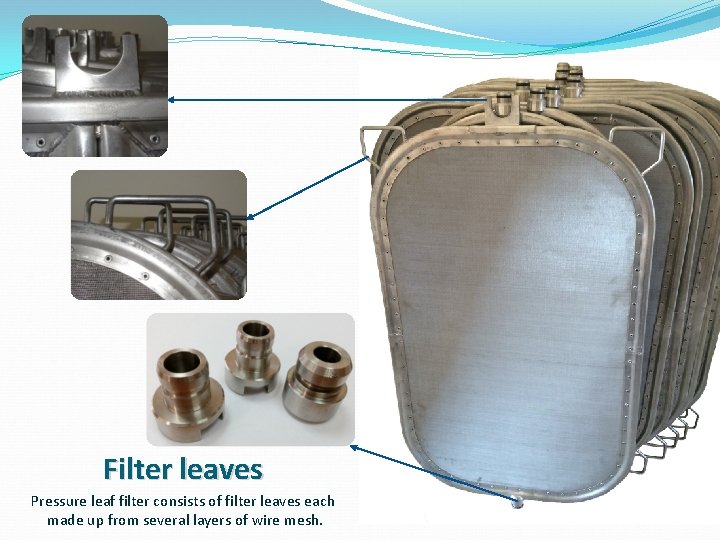 Filter leaves Pressure leaf filter consists of filter leaves each made up from several Filter leaves Pressure leaf filter consists of filter leaves each made up from several