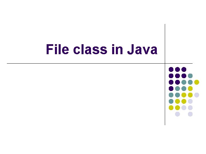 File class in Java 