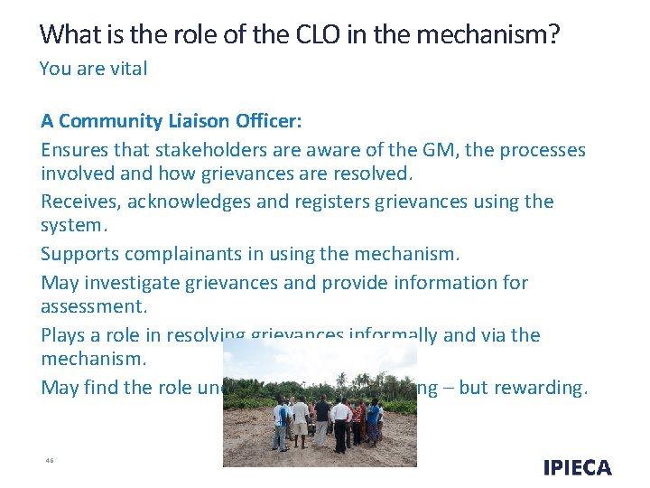 What is the role of the CLO in the mechanism? You are vital A