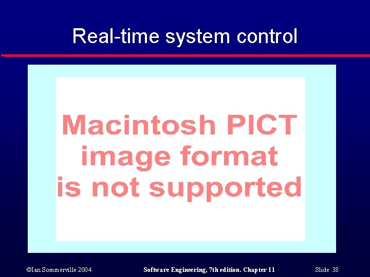 Real-time system control ©Ian Sommerville 2004 Software Engineering, 7 th edition. Chapter 11 Slide