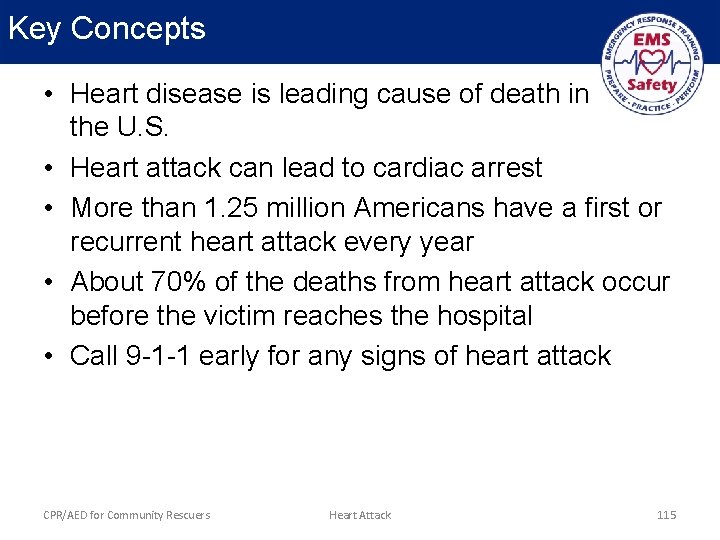 Key Concepts • Heart disease is leading cause of death in the U. S.