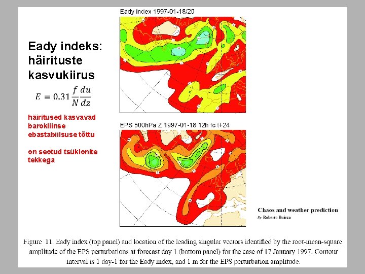 Eady indeks: häirituste kasvukiirus häiritused kasvavad barokliinse ebastabiilsuse tõttu on seotud tsüklonite tekkega 