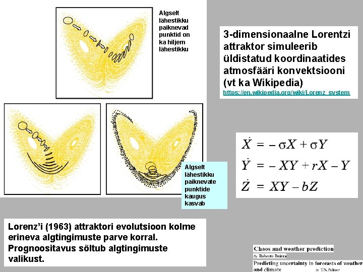 Algselt lähestikku paiknevad punktid on ka hiljem lähestikku 3 -dimensionaalne Lorentzi attraktor simuleerib üldistatud