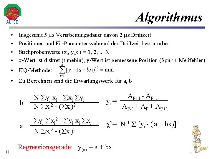 Algorithmus • • Insgesamt 5 s Verarbeitungsdauer davon 2 s Driftzeit Positionen und Fit-Parameter