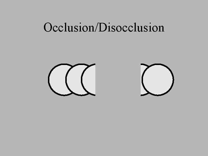 Occlusion/Disocclusion 