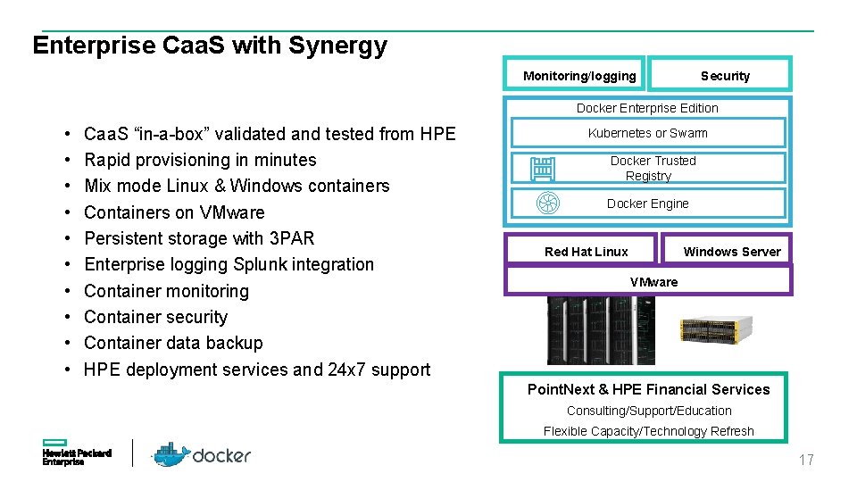 Enterprise Caa. S with Synergy Monitoring/logging Security Docker Enterprise Edition • • • Caa. Enterprise Caa. S with Synergy Monitoring/logging Security Docker Enterprise Edition • • • Caa.
