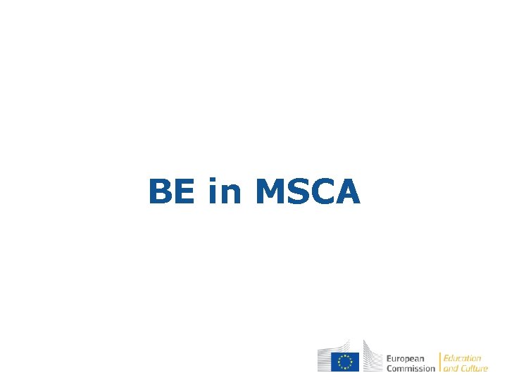 BE in MSCA 