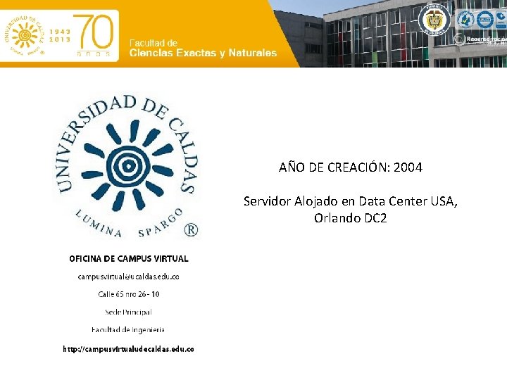 AÑO DE CREACIÓN: 2004 Servidor Alojado en Data Center USA, Orlando DC 2 