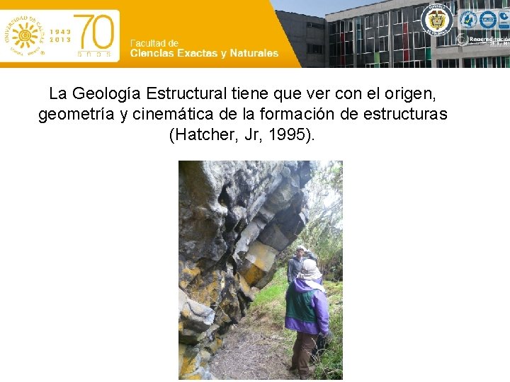 La Geología Estructural tiene que ver con el origen, geometría y cinemática de la