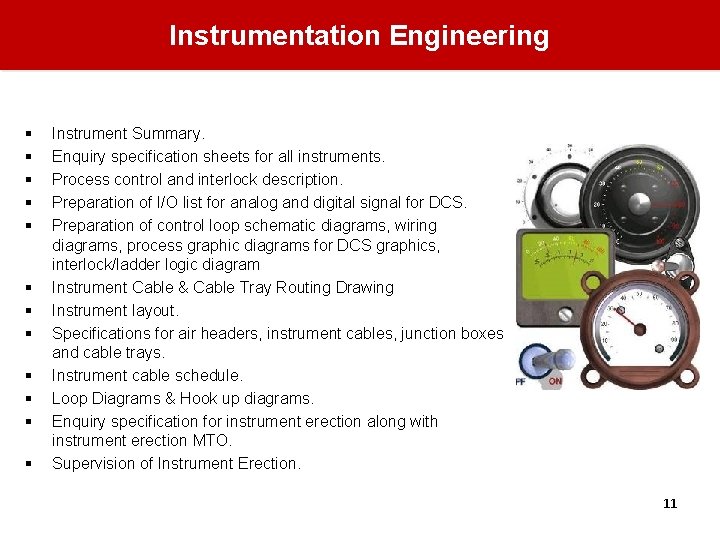 Instrumentation Engineering § § § Instrument Summary. Enquiry specification sheets for all instruments. Process Instrumentation Engineering § § § Instrument Summary. Enquiry specification sheets for all instruments. Process