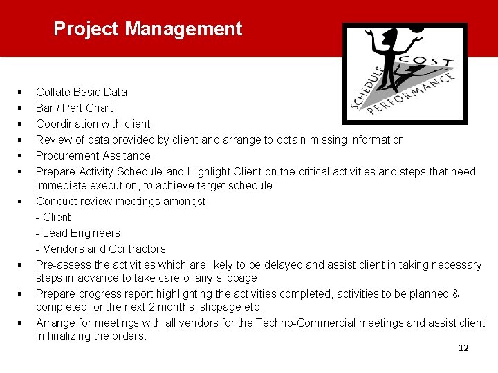 Project Management § § § § § Collate Basic Data Bar / Pert Chart Project Management § § § § § Collate Basic Data Bar / Pert Chart