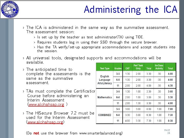 Administering the ICA › The ICA is administered in the same way as the