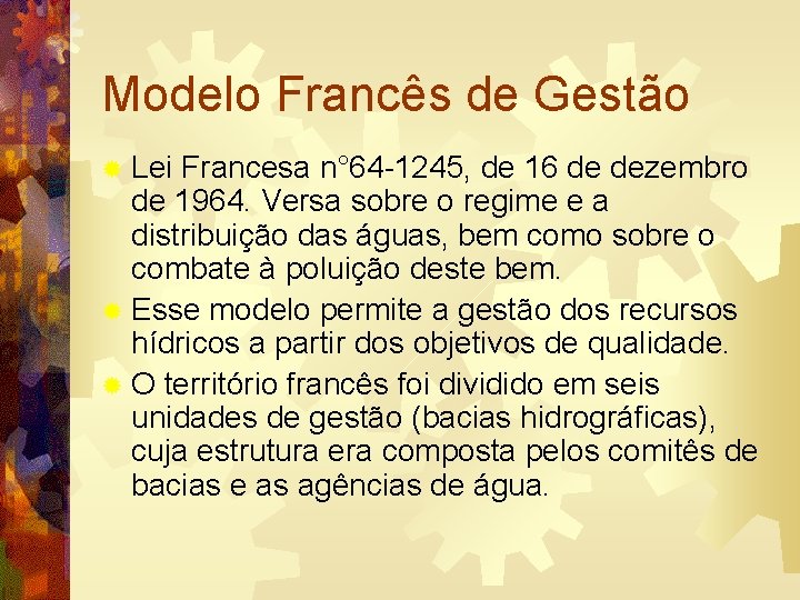 Curso de Especializao em Gesto de Recursos Hdricos