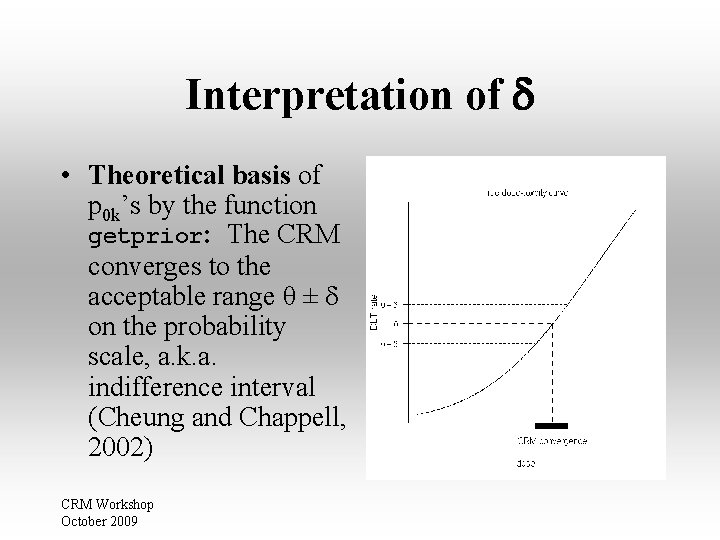 Interpretation of • Theoretical basis of p 0 k’s by the function getprior: The Interpretation of • Theoretical basis of p 0 k’s by the function getprior: The