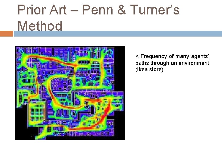 Prior Art – Penn & Turner’s Method < Frequency of many agents’ paths through
