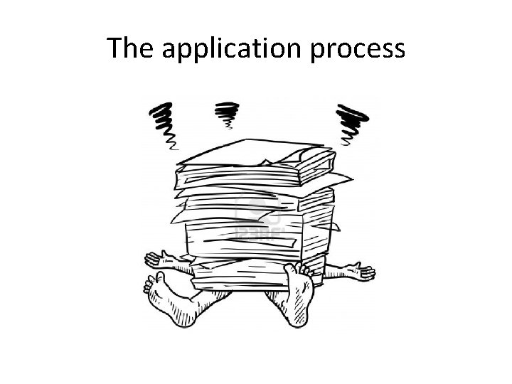 The application process The application process