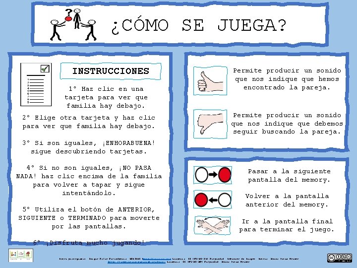 ¿CÓMO SE JUEGA? INSTRUCCIONES 1º Haz clic en una tarjeta para ver que familia