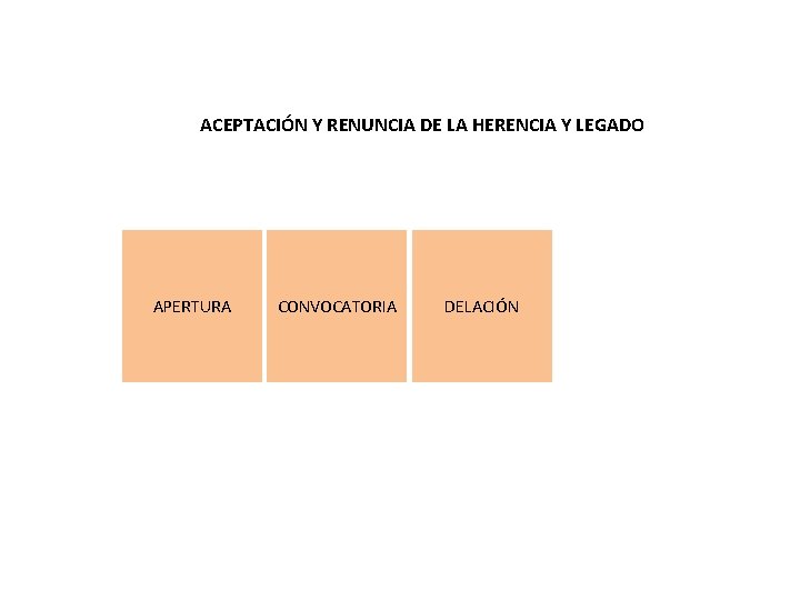 ACEPTACIÓN Y RENUNCIA DE LA HERENCIA Y LEGADO APERTURA CONVOCATORIA DELACIÓN ACEPTACIÓN Y RENUNCIA DE LA HERENCIA Y LEGADO APERTURA CONVOCATORIA DELACIÓN