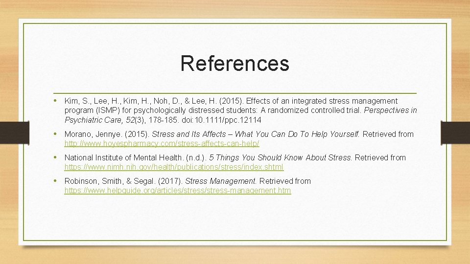 References • Kim, S. , Lee, H. , Kim, H. , Noh, D. ,