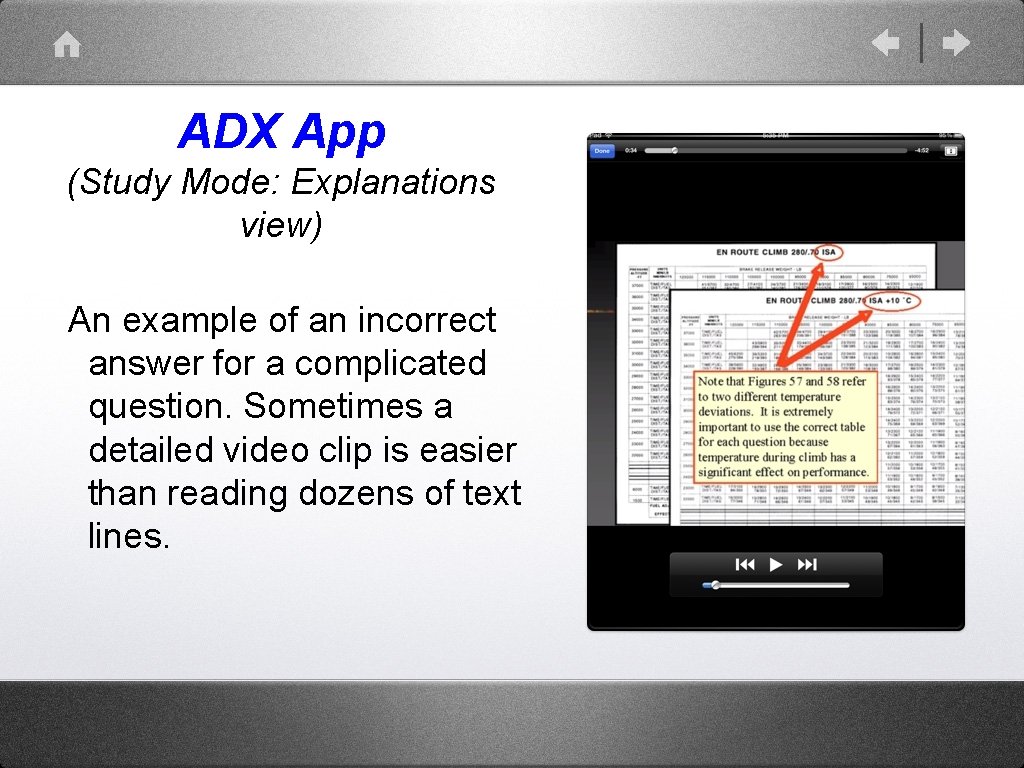 ADX App (Study Mode: Explanations view) An example of an incorrect answer for a ADX App (Study Mode: Explanations view) An example of an incorrect answer for a