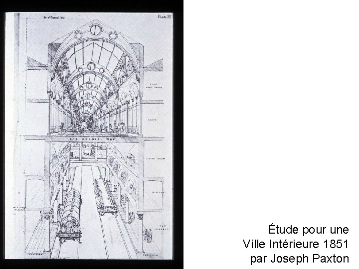 Étude pour une Ville Intérieure 1851 par Joseph Paxton 