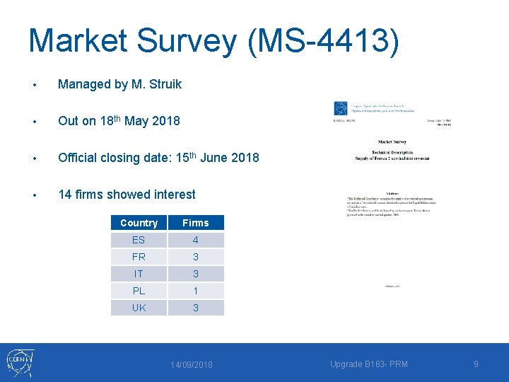 Market Survey (MS-4413) • Managed by M. Struik • Out on 18 th May