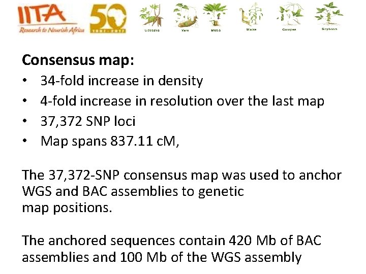 Consensus map: • • 34‐fold increase in density 4‐fold increase in resolution over the Consensus map: • • 34‐fold increase in density 4‐fold increase in resolution over the