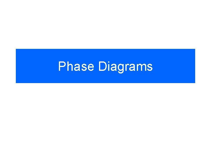 Phase Diagrams 