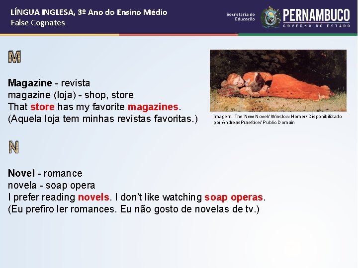 LÍNGUA INGLESA, 3º Ano do Ensino Médio False Cognates M Magazine - revista magazine