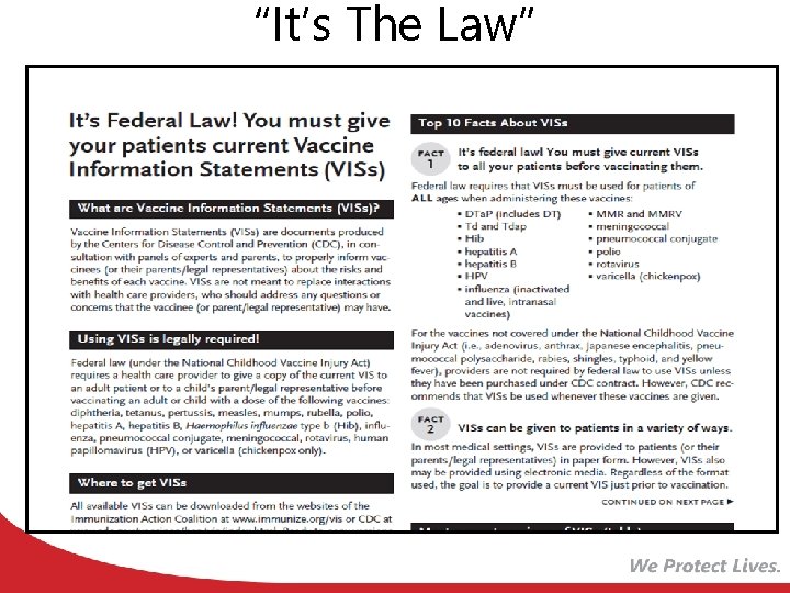 “It’s The Law” 
