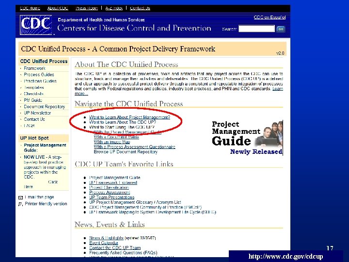 CDC UP Homepage 17 TM http: //www. cdc. gov/cdcup 