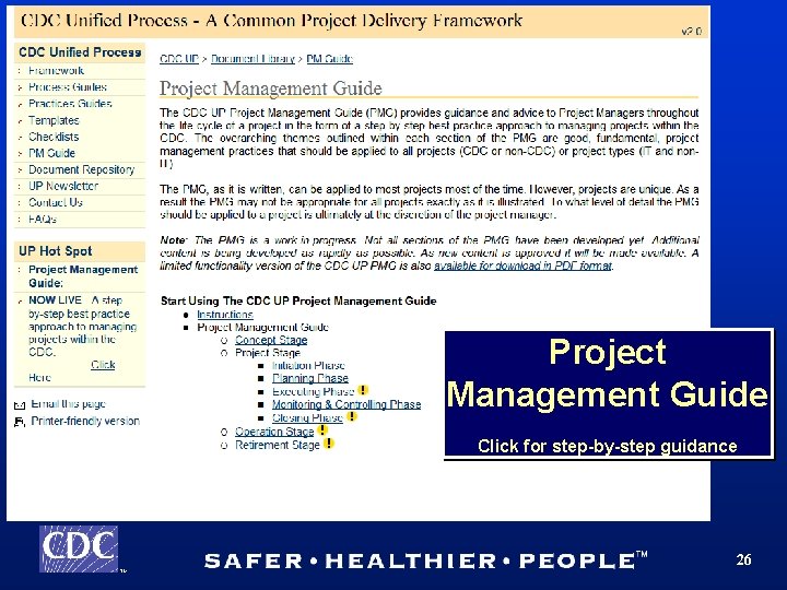 Project Management Guide Click for step-by-step guidance 26 TM 