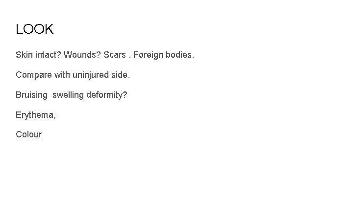 Common Presentations Upper and Lower Limb Injuries Nicole