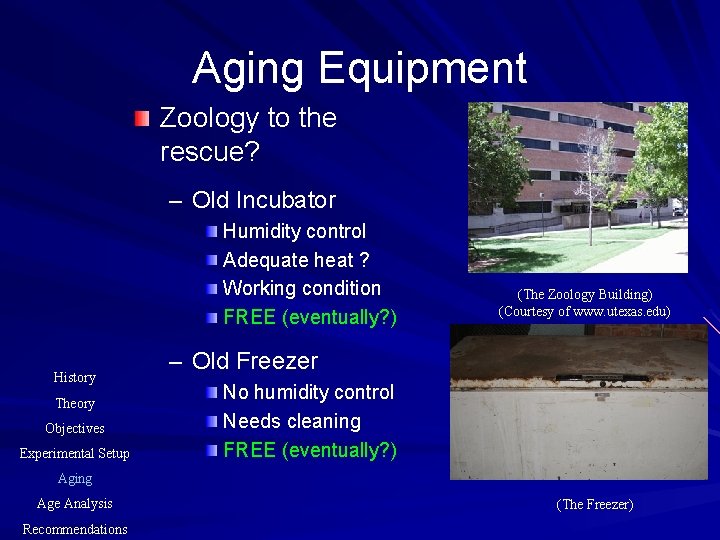Aging Equipment Zoology to the rescue? – Old Incubator Humidity control Adequate heat ?