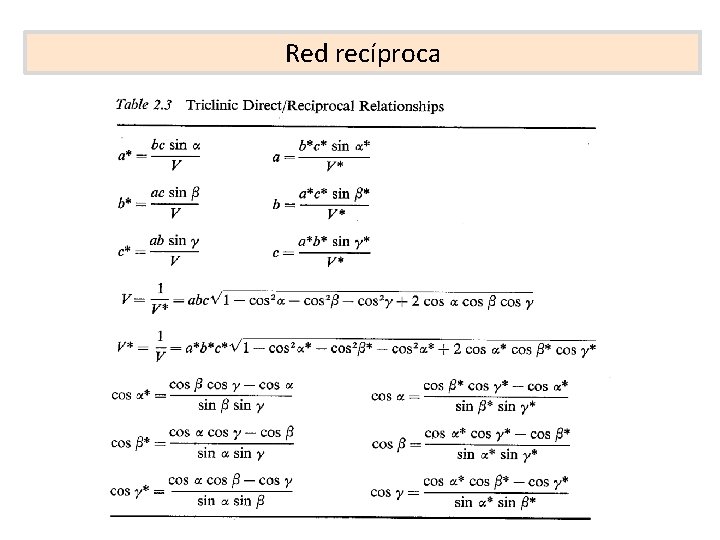 Red recíproca 