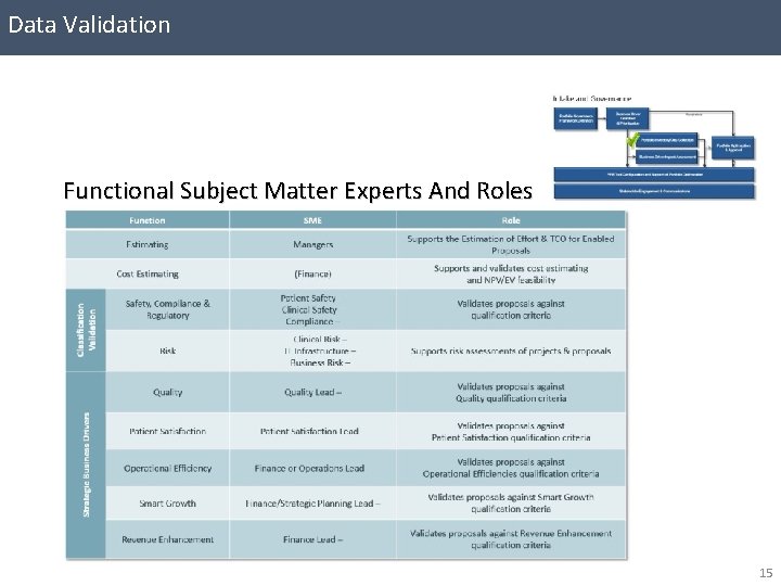 Data Validation Functional Subject Matter Experts And Roles 15 