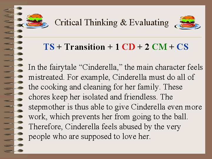 Critical Thinking & Evaluating TS + Transition + 1 CD + 2 CM +