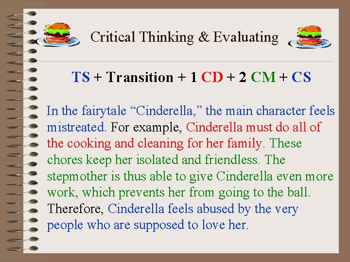 Critical Thinking & Evaluating TS + Transition + 1 CD + 2 CM +