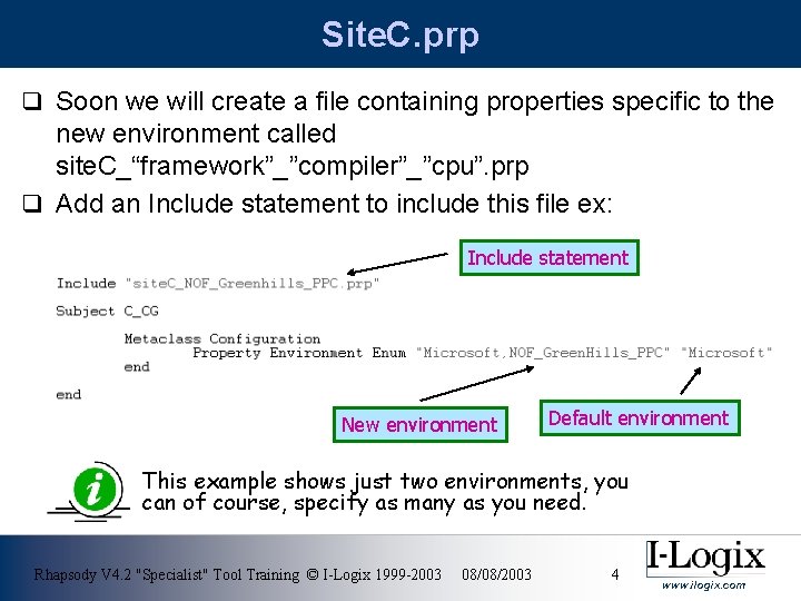 Site. C. prp q Soon we will create a file containing properties specific to