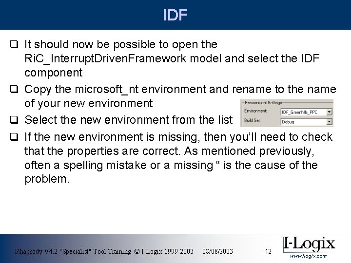 IDF q It should now be possible to open the Ri. C_Interrupt. Driven. Framework