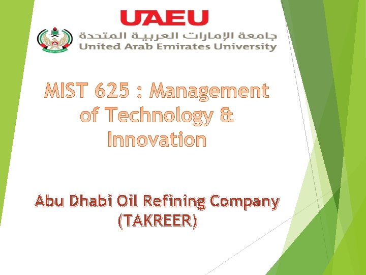 Abu Dhabi Oil Refining Company (TAKREER) 