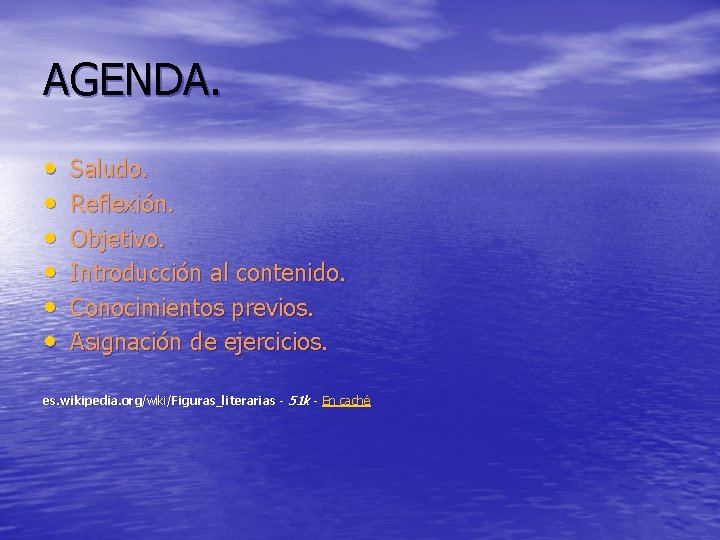 AGENDA. • • • Saludo. Reflexión. Objetivo. Introducción al contenido. Conocimientos previos. Asignación de AGENDA. • • • Saludo. Reflexión. Objetivo. Introducción al contenido. Conocimientos previos. Asignación de