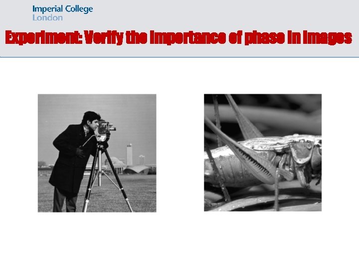 Experiment: Verify the importance of phase in images 