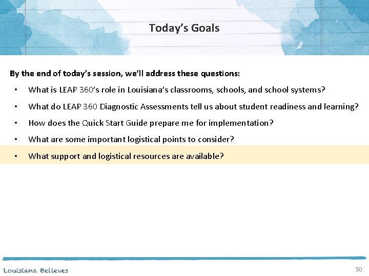 Today’s Goals By the end of today’s session, we’ll address these questions: • What