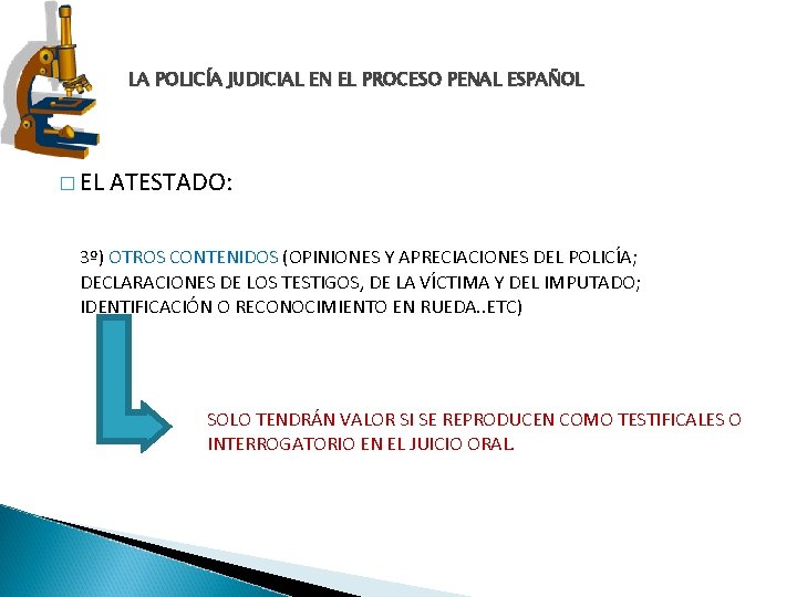 LA POLICÍA JUDICIAL EN EL PROCESO PENAL ESPAÑOL � EL ATESTADO: 3º) OTROS CONTENIDOS