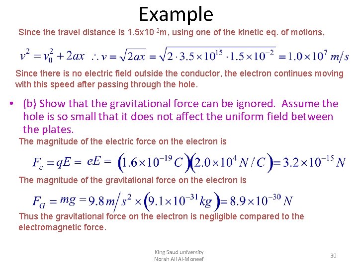 Example Since the travel distance is 1. 5 x 10 -2 m, using one Example Since the travel distance is 1. 5 x 10 -2 m, using one