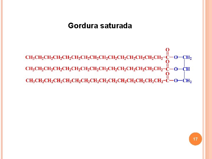 Gordura saturada 17 Gordura saturada 17