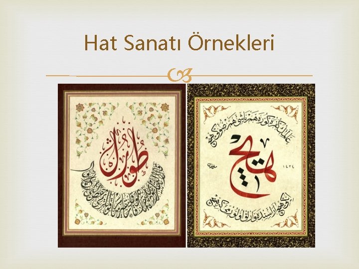 Hat Sanatı Örnekleri 