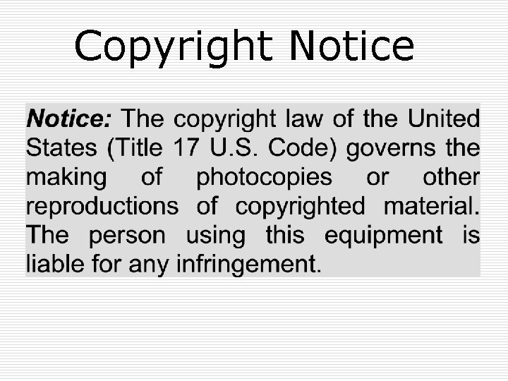 Copyright Notice 