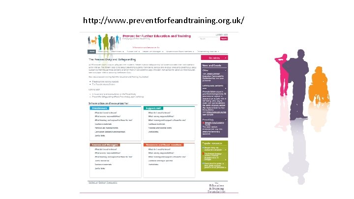 http: //www. preventforfeandtraining. org. uk/ http: //www. preventforfeandtraining. org. uk/